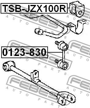 Rear anti roll bar bush Febest TSB-JZX100R