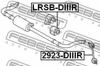 Rear stabilizer bush Febest LRSB-DIIIR