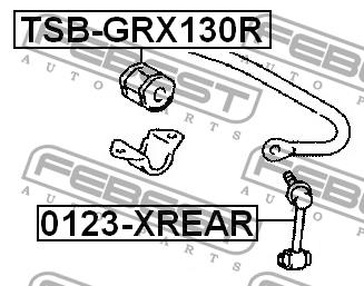 Rear stabilizer bush Febest TSB-GRX130R