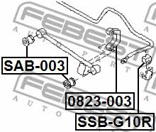 Febest Rear anti roll bar bush – price [object Object] PLN