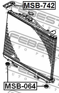 Febest Radiator hub – price 21 PLN