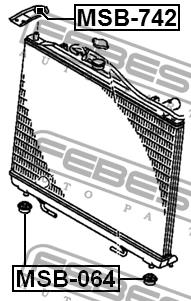 Radiator hub Febest MSB-742