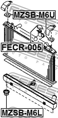 Radiator hub Febest MZSB-M6U