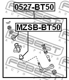 Steering pendulum bushing Febest MZSB-BT50