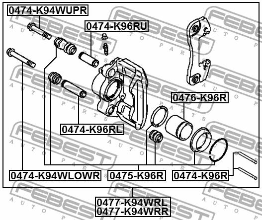 Febest Caliper slide pin – price 28 PLN