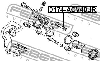 Febest Caliper slide pin – price 13 PLN