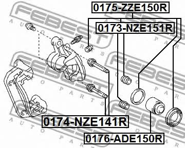 Febest Caliper slide pin – price [object Object] PLN