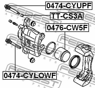 Febest Caliper slide pin – price [object Object] PLN