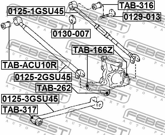 Febest Traction rear transverse – price 115 PLN