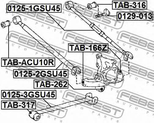 Traction rear transverse Febest 0125-2GSU45