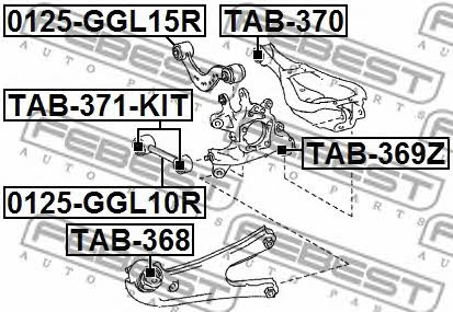 Traction rear transverse Febest 0125-GGL10R