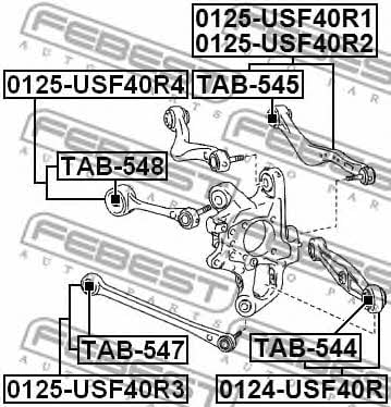 Traction rear transverse Febest 0125-USF40R4