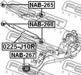 Rear left lower right arm Febest 0225-J10R