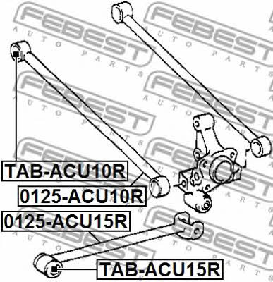 Traction rear transverse Febest 0125-ACU10R