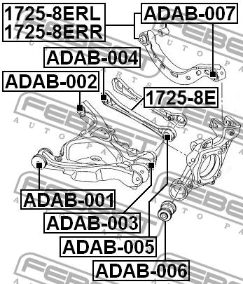 Traction rear transverse Febest 1725-8ERL