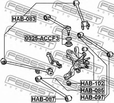 Febest Traction rear transverse – price 121 PLN