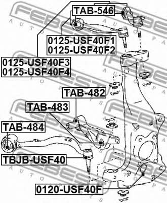 Track Control Arm Febest 0125-USF40F4