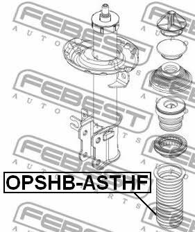 Front shock absorber boot Febest OPSHB-ASTHF