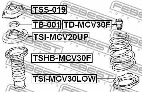 Front shock absorber boot Febest TSHB-MCV30F