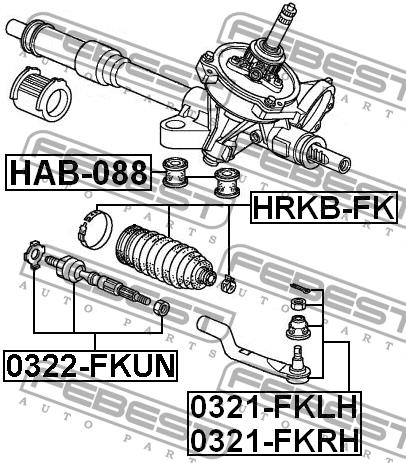 Febest Steering rack boot – price 21 PLN