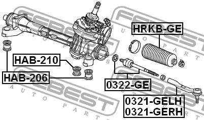 Febest Steering rack boot – price 42 PLN