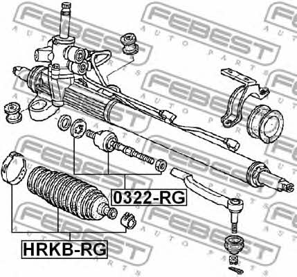 Steering rack boot Febest HRKB-RG