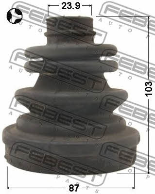 Febest CV joint boot inner – price 50 PLN