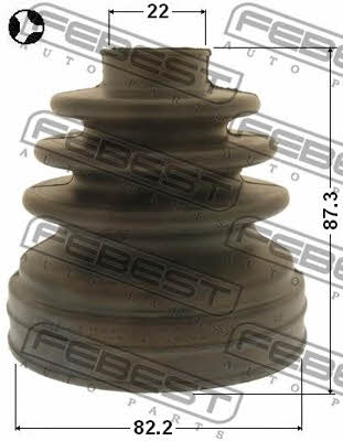 CV joint boot inner Febest 2115-TC7T