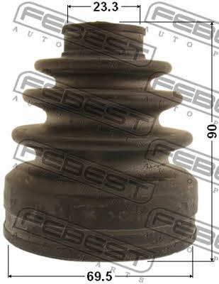 CV joint boot inner Febest 0415-CY34AT