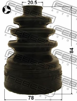Febest CV joint boot inner – price 37 PLN