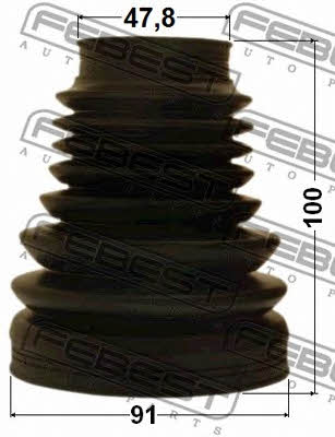CV joint boot inner Febest 2715P-XC