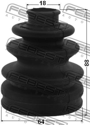 Febest CV joint boot inner – price 64 PLN