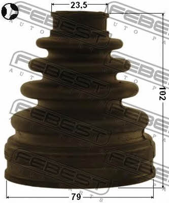 CV joint boot inner Febest 0115-AZT255LT