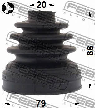 Febest CV joint boot inner – price 61 PLN
