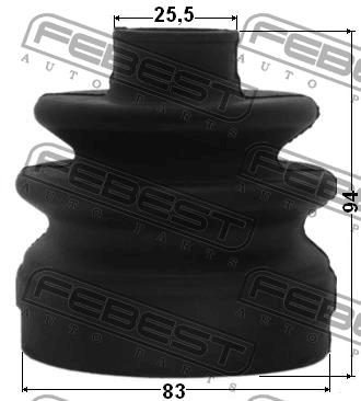 Febest CV joint boot inner – price 77 PLN