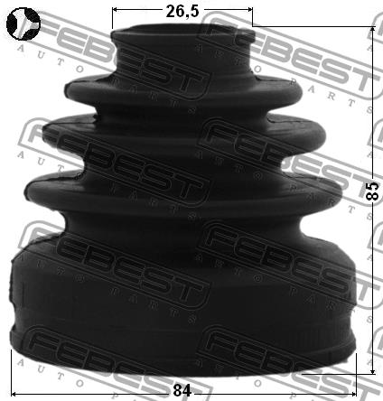 CV joint boot inner Febest 0115-GSX30RHT