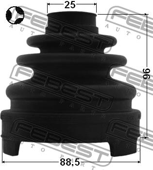 Febest CV joint boot inner – price 113 PLN