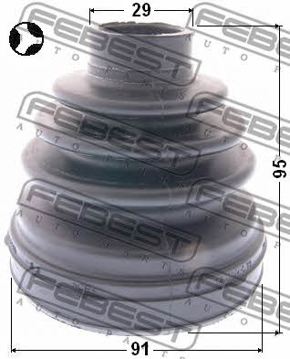 Febest CV joint boot inner – price 80 PLN