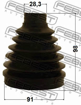 Febest CV joint boot inner – price 98 PLN
