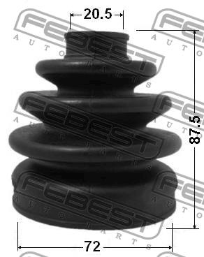 Febest CV joint boot outer – price 44 PLN