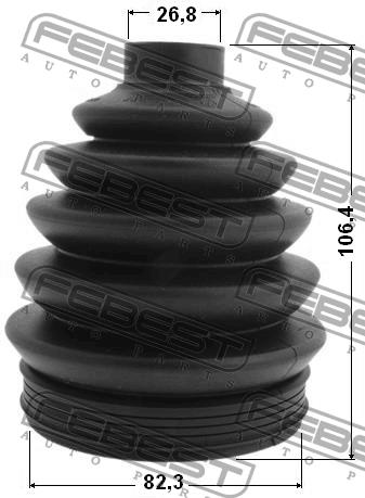 CV joint boot outer Febest 1617P-203