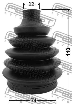 CV joint boot outer Febest 0217P-QG15