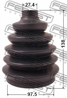 CV joint boot outer Febest 0217P-R51