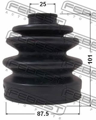 CV joint boot outer Febest 1217-011