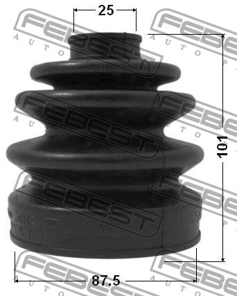 Febest CV joint boot outer – price 43 PLN