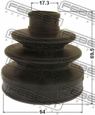 CV joint boot outer Febest 0217-J10R