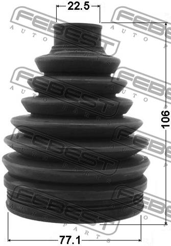 CV joint boot outer Febest 0217P-C11X
