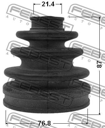 Febest CV joint boot outer – price 47 PLN