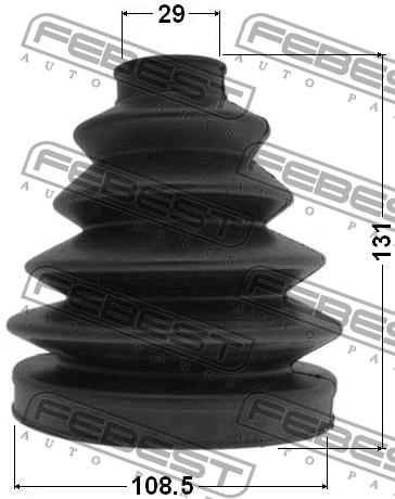 CV joint boot outer Febest 0117-074