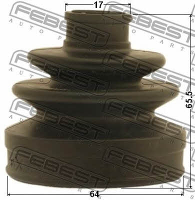 CV joint boot outer Febest 0217-Z50R